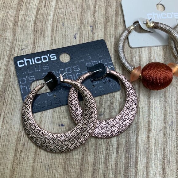 Chico's NWT Hoop Bundle Earrings - Picture 3 of 4